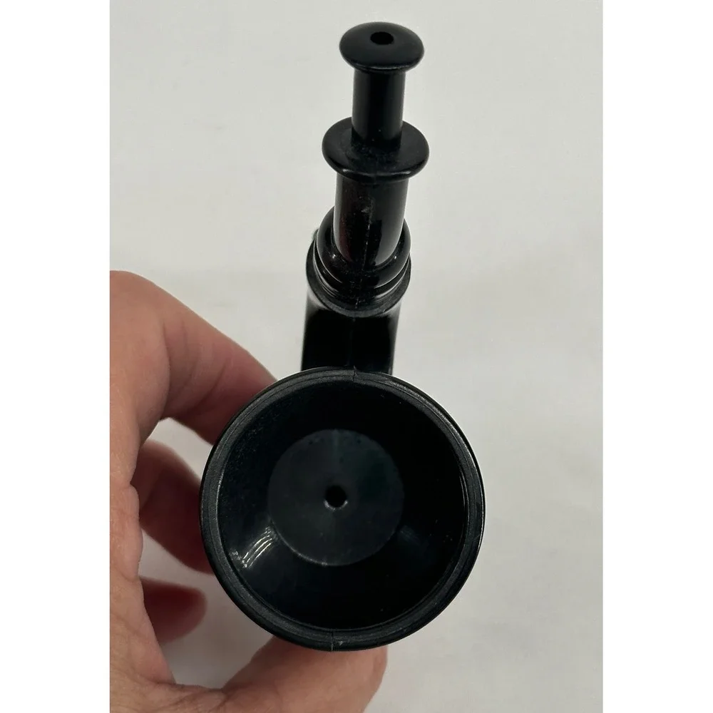 Rumple Minze Shot Glass Black Plastic Pipe Shape Novelty Barware Logo